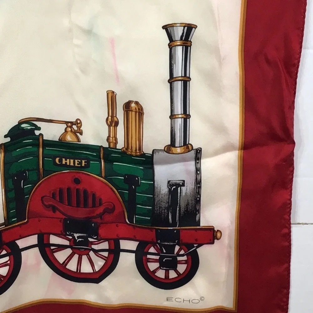 Vintage Echo Christmas toys silk scarf Japan